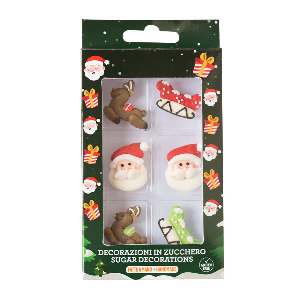 Décorations en sucre Père Noël – Faites à la main, 6 pièces (Liquidation) - Distribution canadienne - Livraison gratuite partout au Canada pour les commandes de plus de 199 CAD