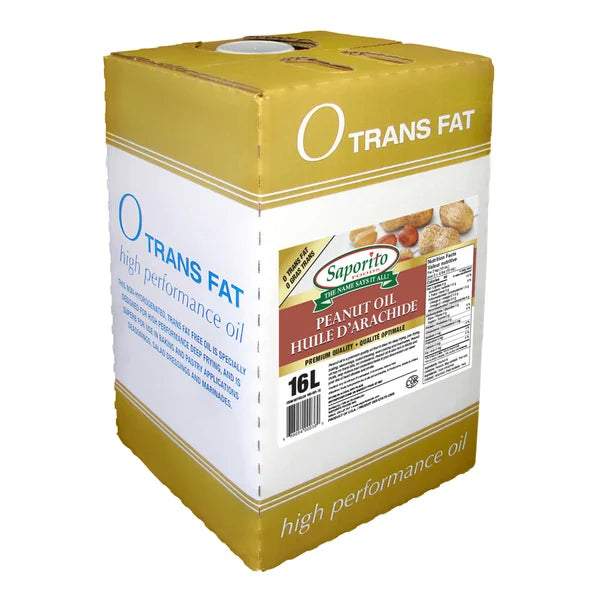 Saporito Peanut Oil - 2 x 16 L - Grocery and Food Items - Canadian Distribution