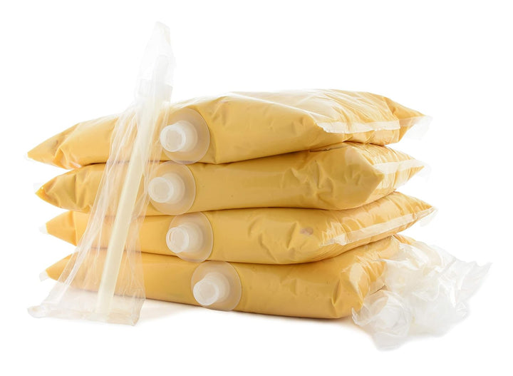 Ricos Nacho Cheese Sauce Bags, Movie Theater Nacho Sauce for Nacho Cheese Dispenser, 140 Oz Bags, Pack of 4 - Canadian Distribution - Ships Free Within Canada on Orders Above CAD $199