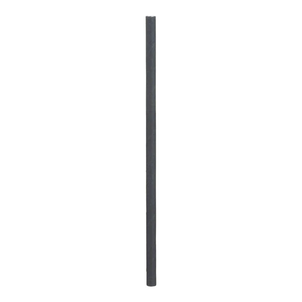 6" Solid Black Cocktail Paper Straw Unwrapped - 4 x 500 - Stone Paper Straws - Eco Friendly Made in Canada
