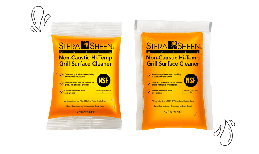 3.2 fl oz Stera-Sheen Red Label Grill Cleaner Packets