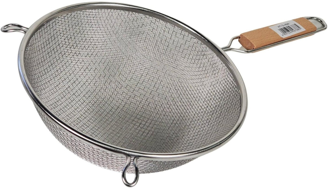 Strainer - Double Mesh 8" - Wood Handle - HTD49A