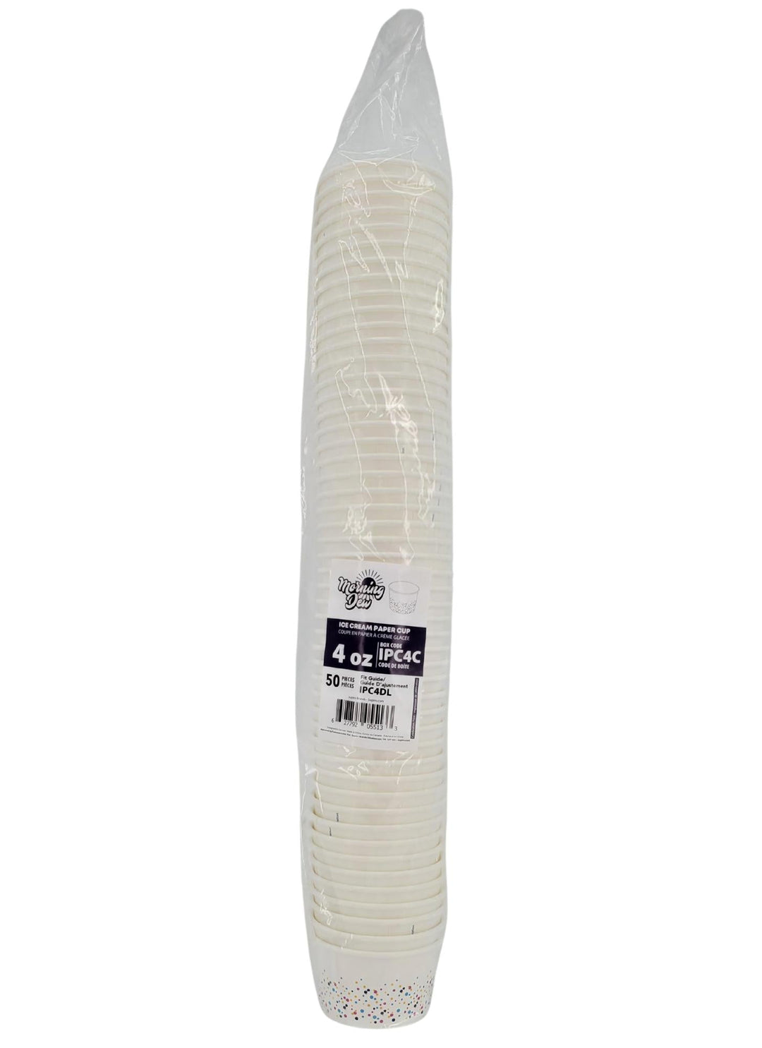 Morning Dew - 4oz - Ice Cream Paper Cups - Celebration Print - 20 x 50 count