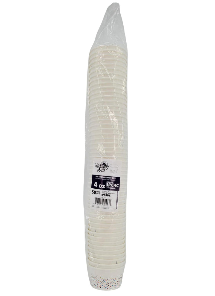 Morning Dew - 4oz - Ice Cream Paper Cups - Celebration Print - 20 x 50 count