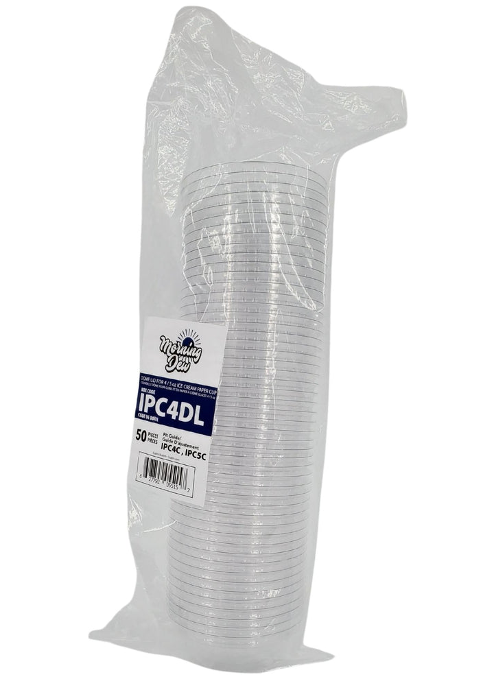 Morning Dew - Dome Lid for 4 / 5 oz Ice Cream Paper Cup - 20 x 50 count