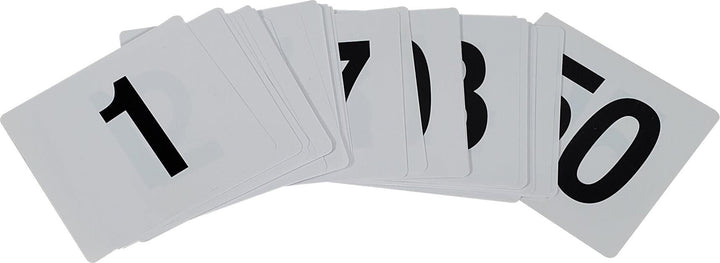 Table Numbers 4" (1-50) Black # on White Plastic - SAGTN-450