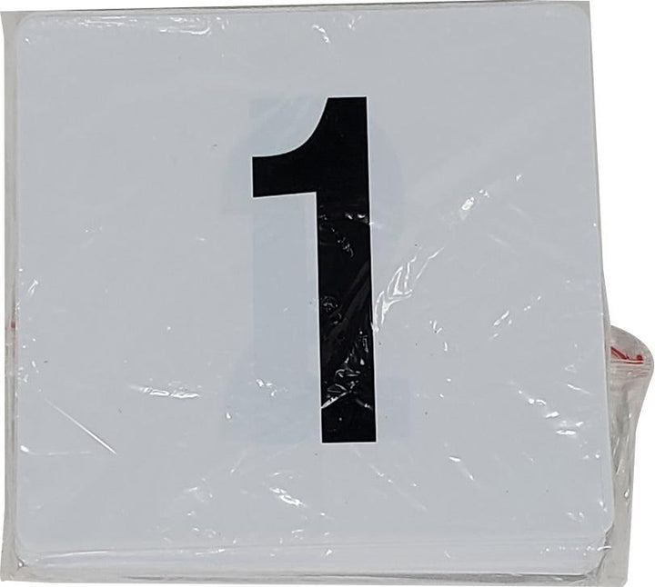 Table Numbers 4" (1-50) Black # on White Plastic - SAGTN-450