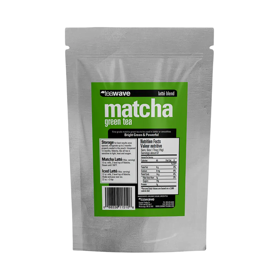 Teawave Matcha Latte Tea Blend - Sweetened - 2 x1 KG - Canadian Distribution