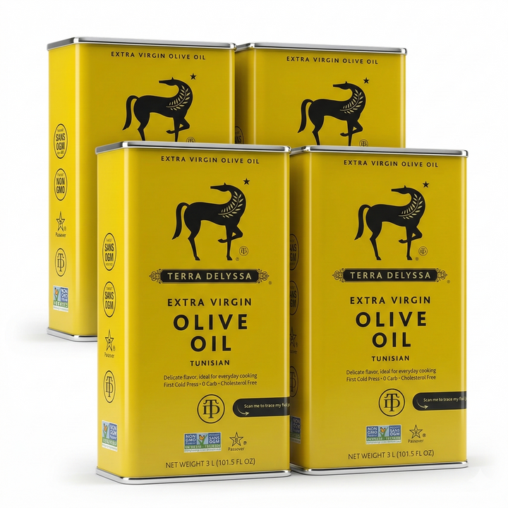 Terra Delyssa Extra Virgin Olive Oil - 4 x 3 L - Grocery and Food Items - Canadian Distribution - Ships Free Within Canada on Orders Above CAD $199