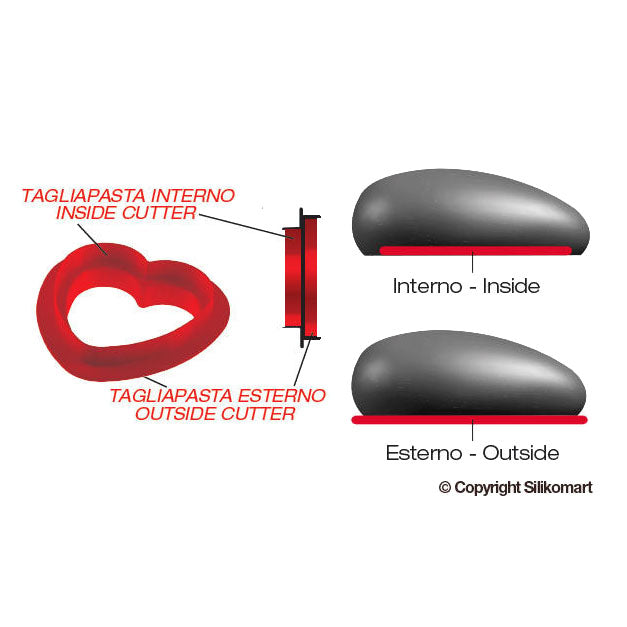 SILIKOMART Ti Amo 1000 (Moule en silicone + emporte-pièce) - Distribution canadienne - Livraison gratuite au Canada pour les commandes de plus de 199 CAD