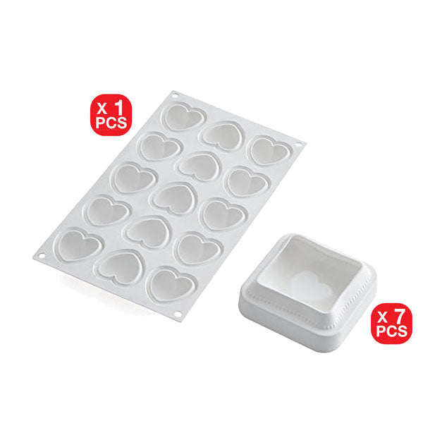 SILIKOMART Ti Voglio Bene 270 (Ensemble de 8 Moules en Silicone) - Distribution Canadienne - Livraison Gratuite au Canada pour les Commandes Supérieures à 199 CAD