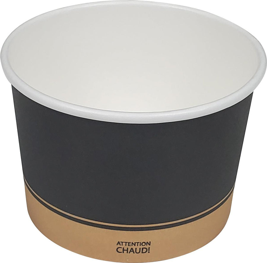 Morning Dew - 8 oz Paper Soup Container - Ebony Print - 20 x 25 count