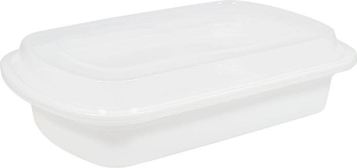 Rhino - Heavy 24oz Rectangular Combo Container - White