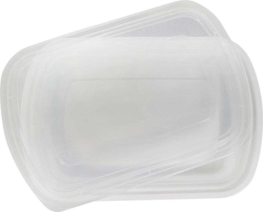 Rhino - Heavy 24oz Rectangular Combo Container - White