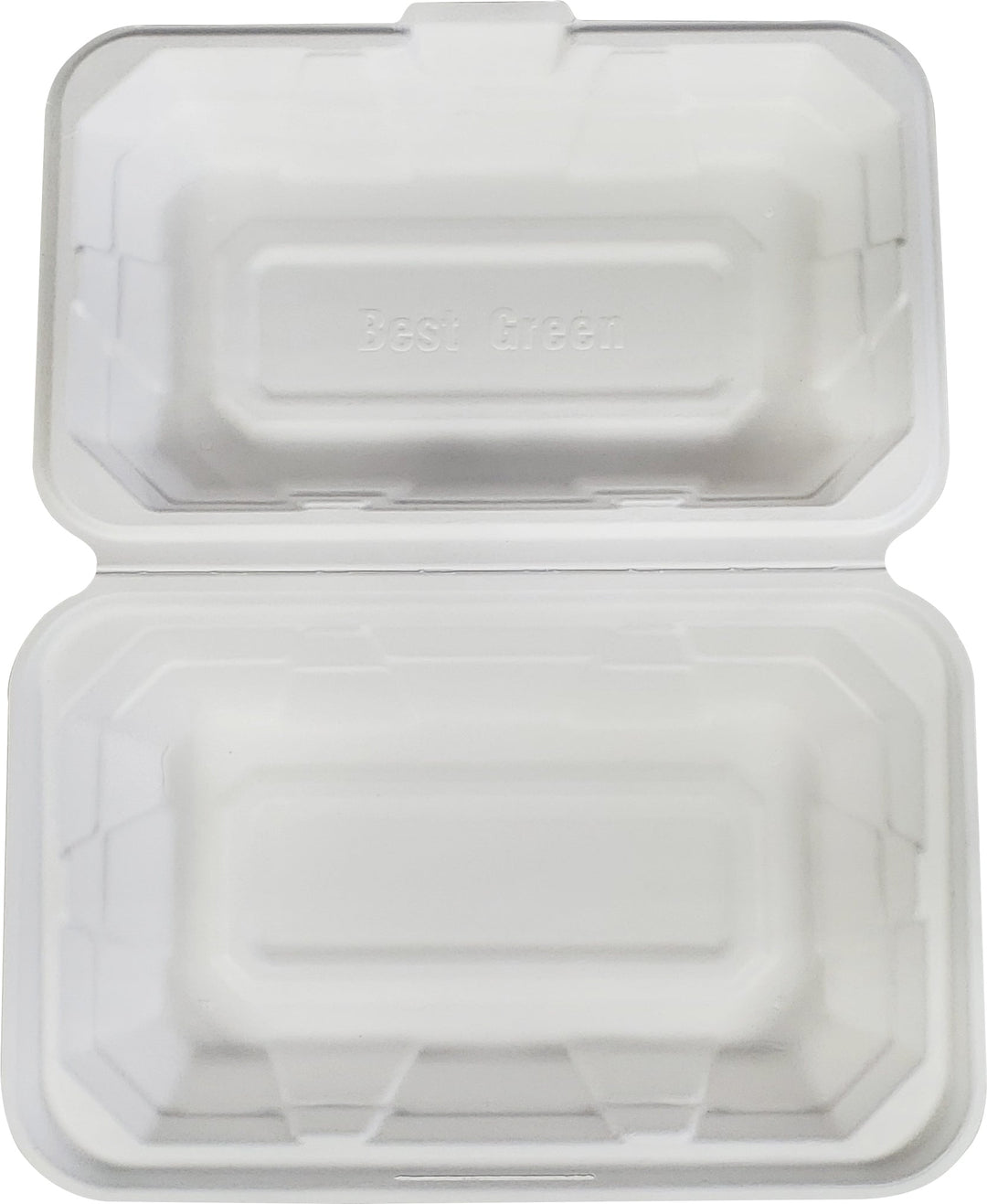 Eco-Craze - 8.25x5.19x3" - Bagasse Clamshell Container