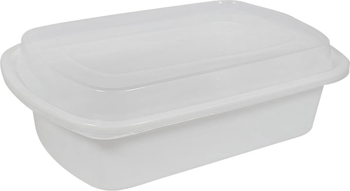 Rhino - Heavy 28Oz Rectangular Combo Container - White