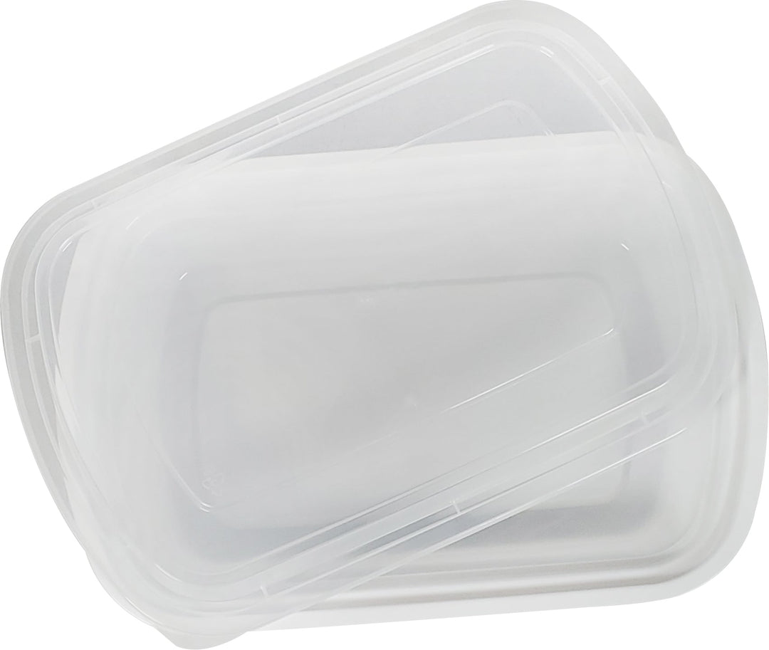 Rhino - Heavy 28Oz Rectangular Combo Container - White