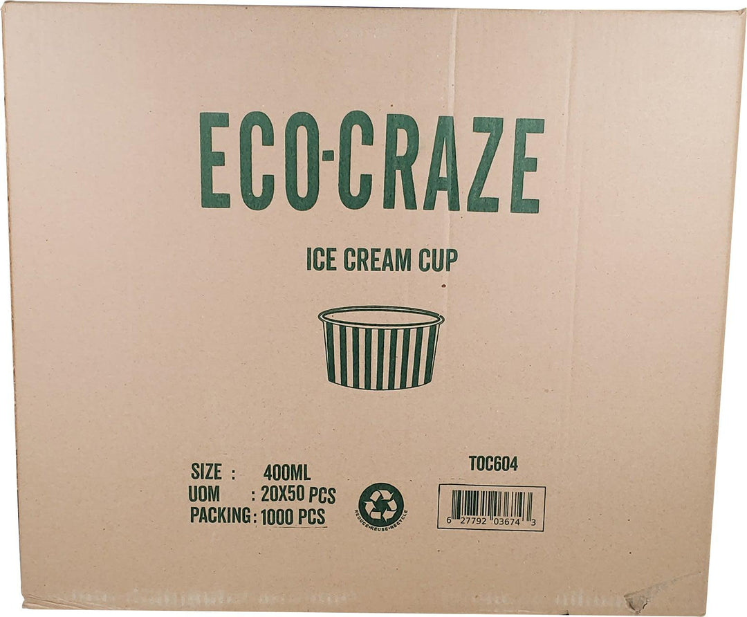 CLR - Eco Craze - 400ml Ice Cream Paper Cups