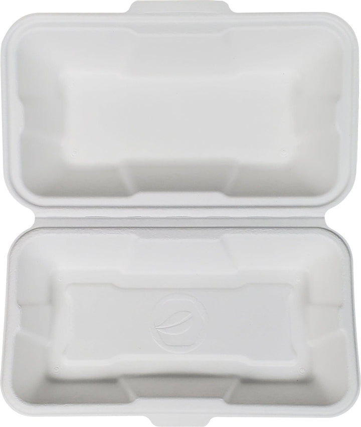 Eco-Craze - Hot Dog - 8.45"x4.72"x2.77" - Bagasse Clamshell Container