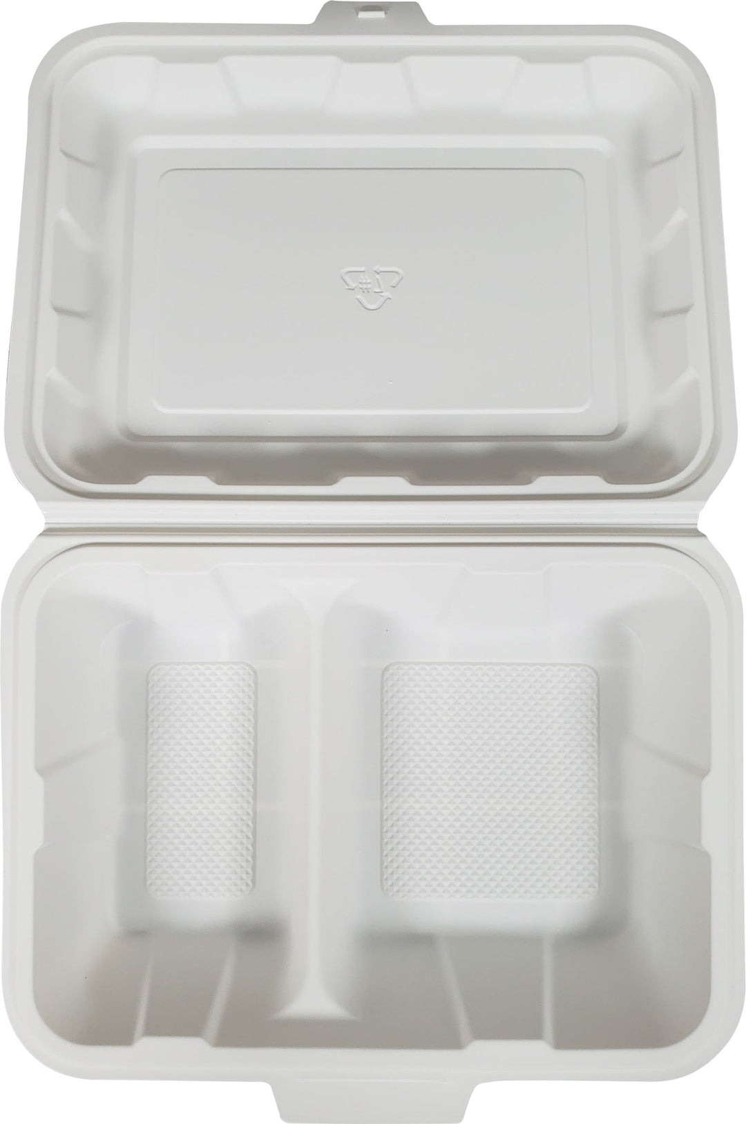 Eco-Craze - Bagasse Clamshell Container - 9X6 - 2 Comp