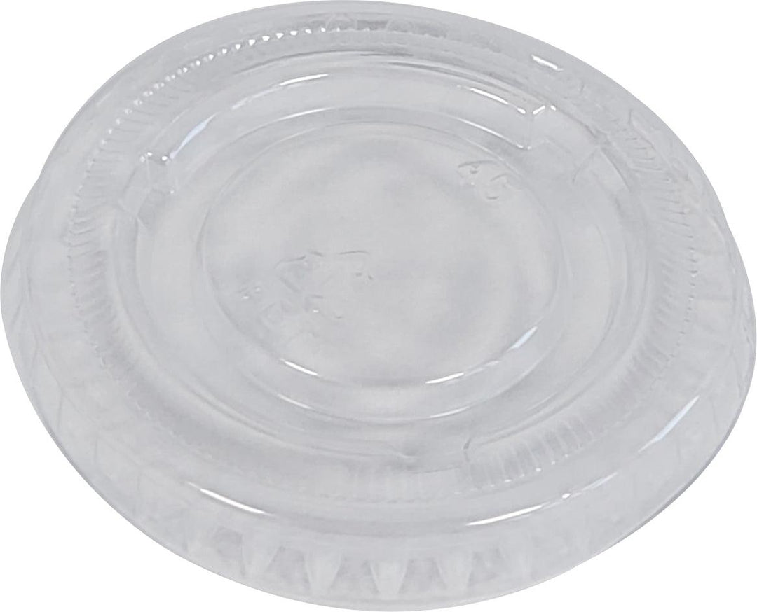 Value+ - 0.5oz-1oz PET Flat Portion Cup Lids - PC100L - 45mm