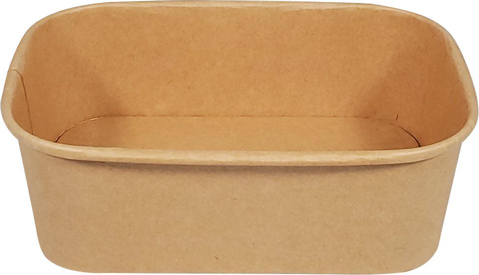 Eco-Craze - Kraft PE-Lined Paper Container - Rectangular - 750ml - SR-750K