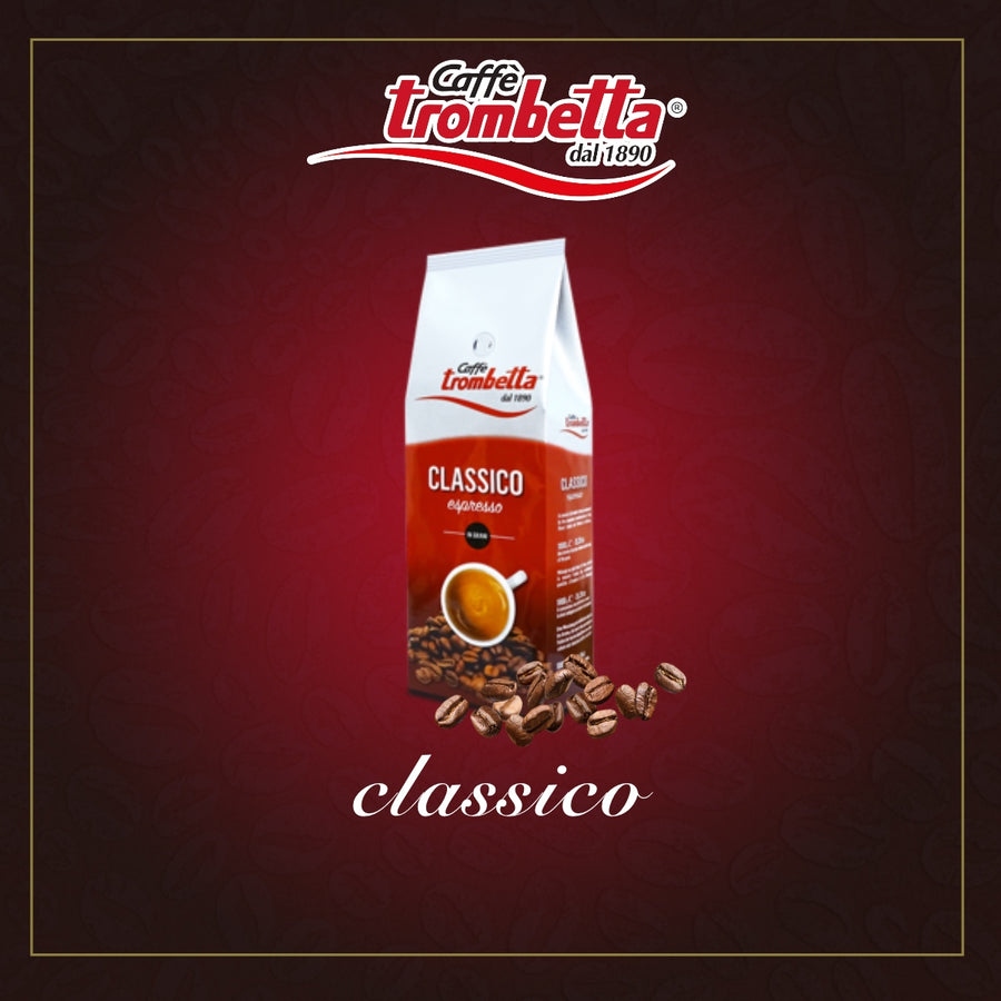 Trombetta Classico Espresso Roasted Coffee Beans – 6 x 1kg packs - Canadian Distribution