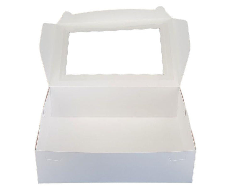 EB - 14 x 10 x 4 - Boîte à cupcakes avec fenêtre - Blanche - 5284A