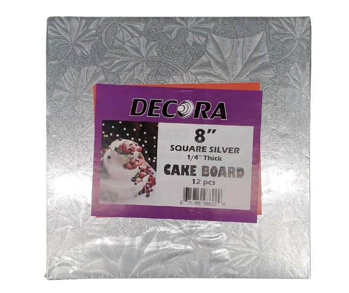 Decora - Plateau à gâteau - Carré - 8x8x1/4