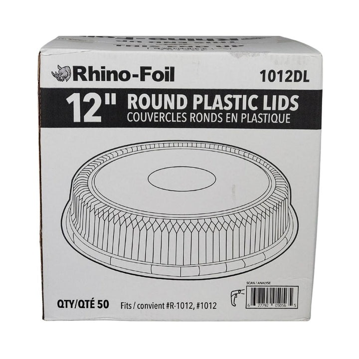 CLR - Rhino-Foil - Lids for 12" Round Catering Tray - Plastic - 1012DL