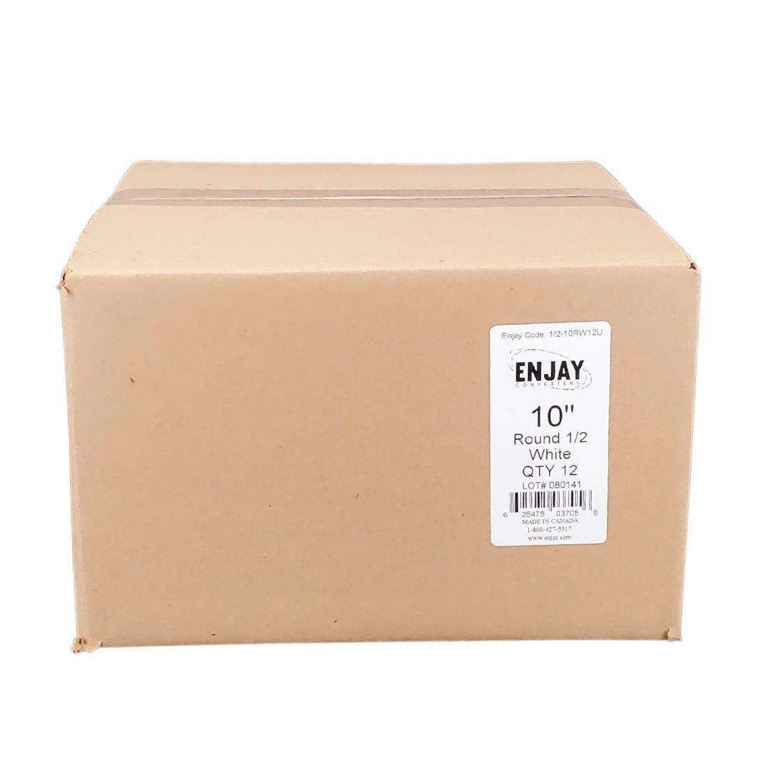 Enjay - Plateau à gâteau - Rond - Blanc - 10x1/2