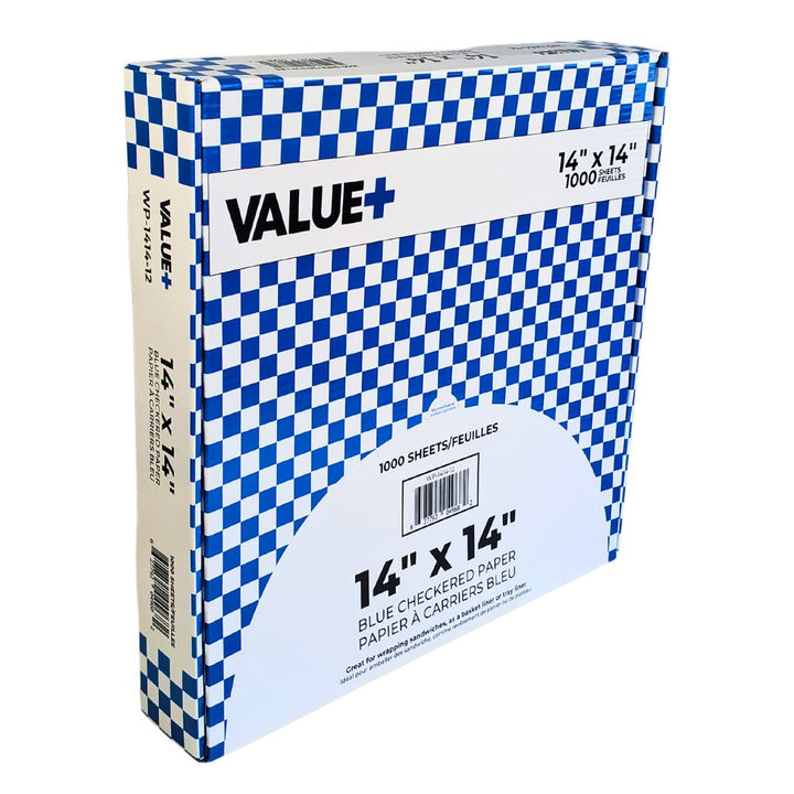 Value+ - Checkered Sheets - Blue - 14"x14"