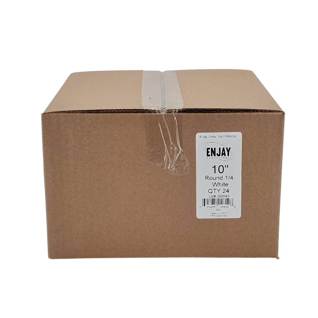 Enjay - Plateau à gâteau - Rond - Blanc - 10x1/4