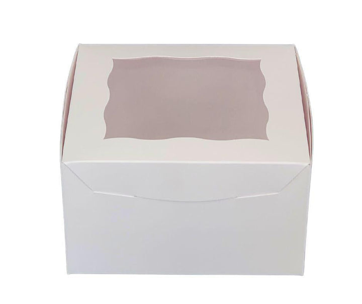 EB - 7 x 7 x 4 - Boîte à cupcakes avec fenêtre (4 cupcakes) - Blanc - 5281A