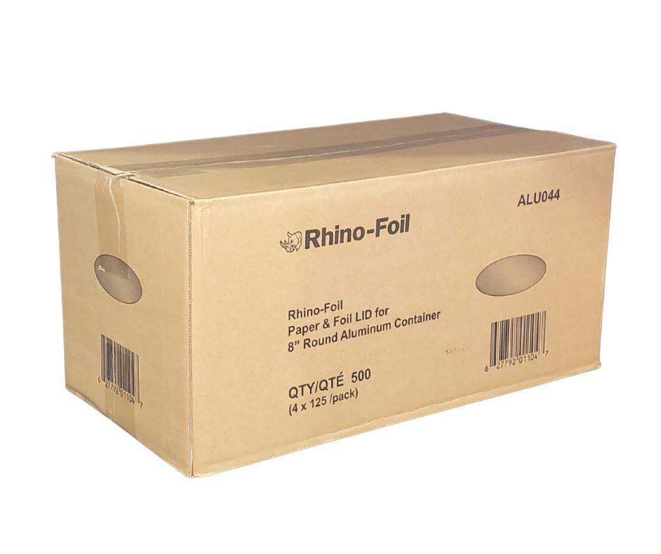 Rhino - 8" Paper Lids - Heavy Duty - Aluminium Containers