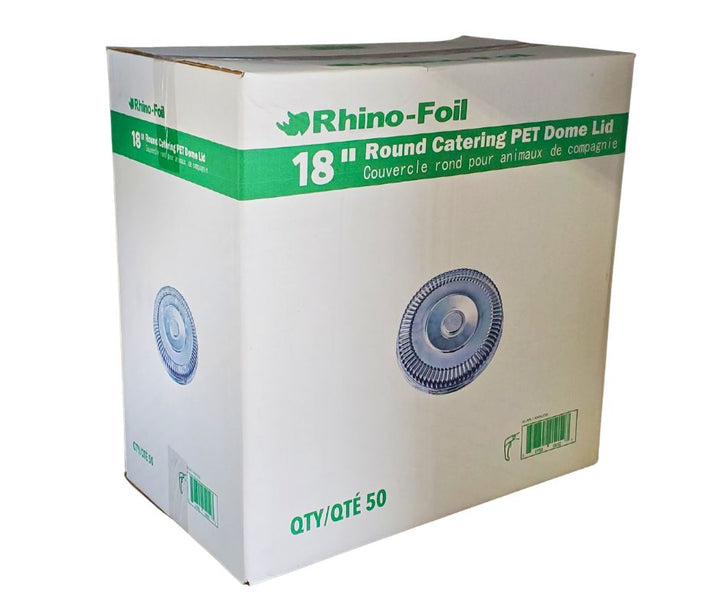 Rhino-Foil - 18" Clear Plastic Lid for Round Catering Tray - AR206R