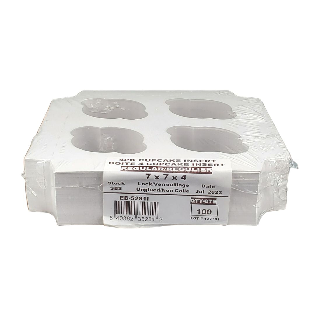 EB - 7 x 7 x 4 - Empiècement pour cupcakes - Blanc - 5281I