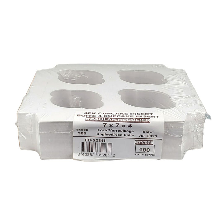 EB - 7 x 7 x 4 - Empiècement pour cupcakes - Blanc - 5281I