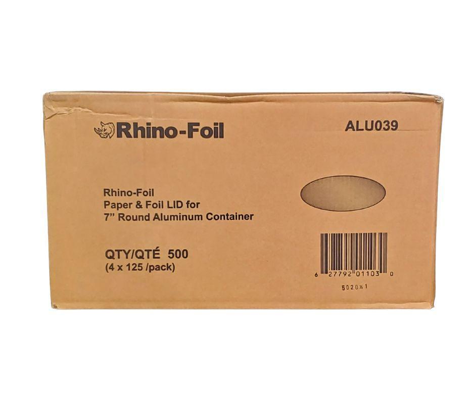Rhino - 7" Paper Lid for Alum. Containers - Heavy