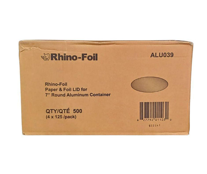 Rhino - 7" Paper Lid for Alum. Containers - Heavy