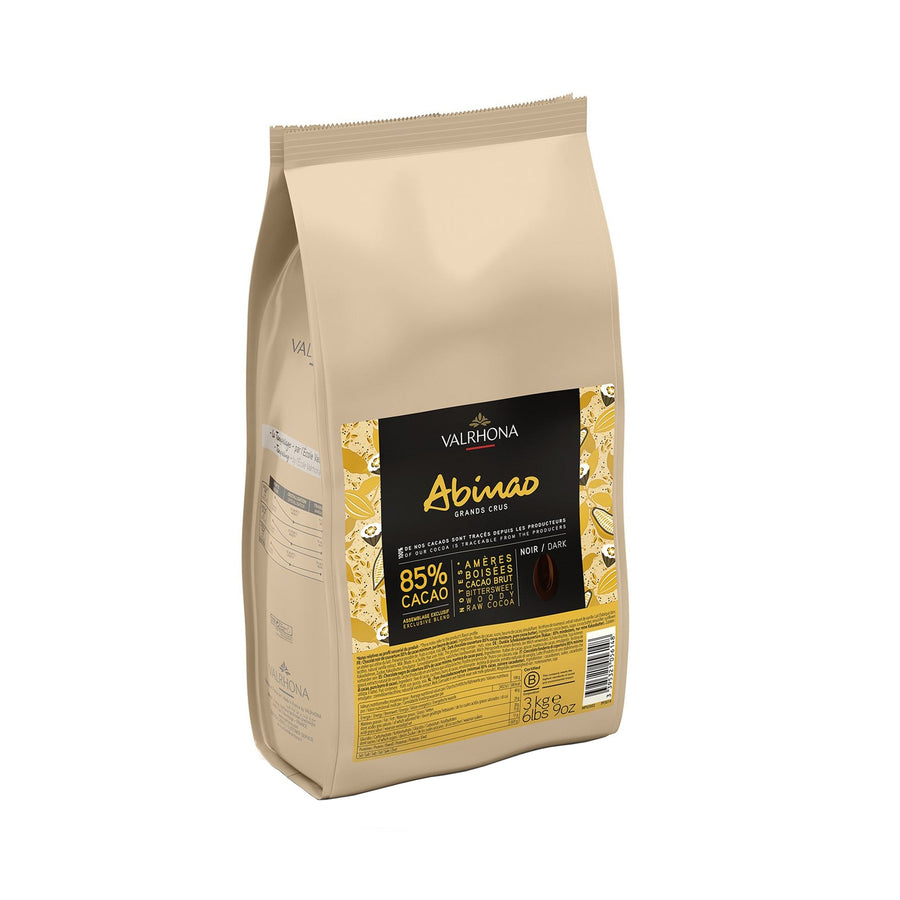 VALRHONA Abinao 85% Dark Chocolate Couverture 3kg - Canadian Distribution - Ships Free Within Canada on Orders Above CAD $199
