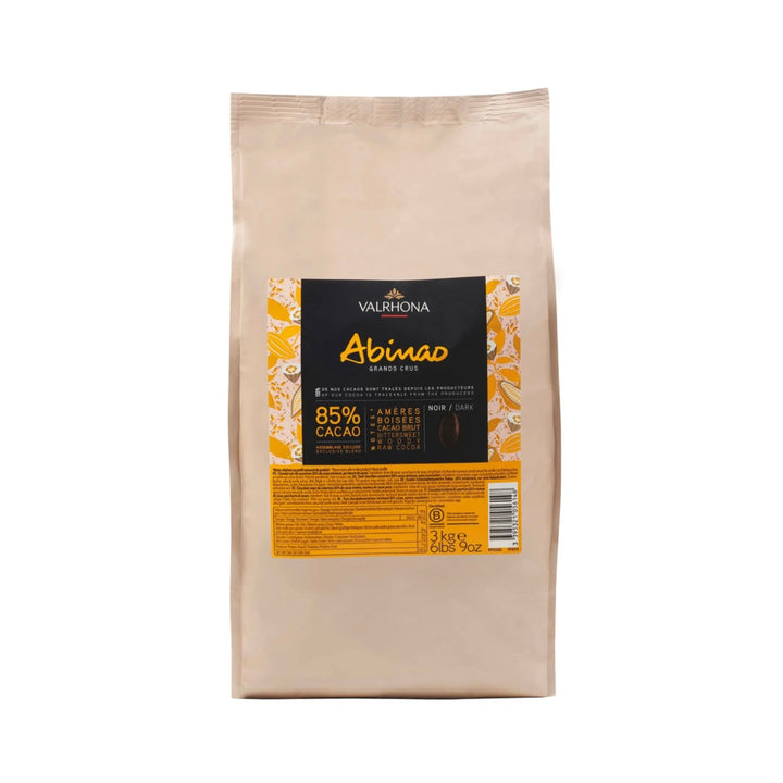 VALRHONA Abinao 85% Dark Chocolate Couverture 3kg - Canadian Distribution - Ships Free Within Canada on Orders Above CAD $199