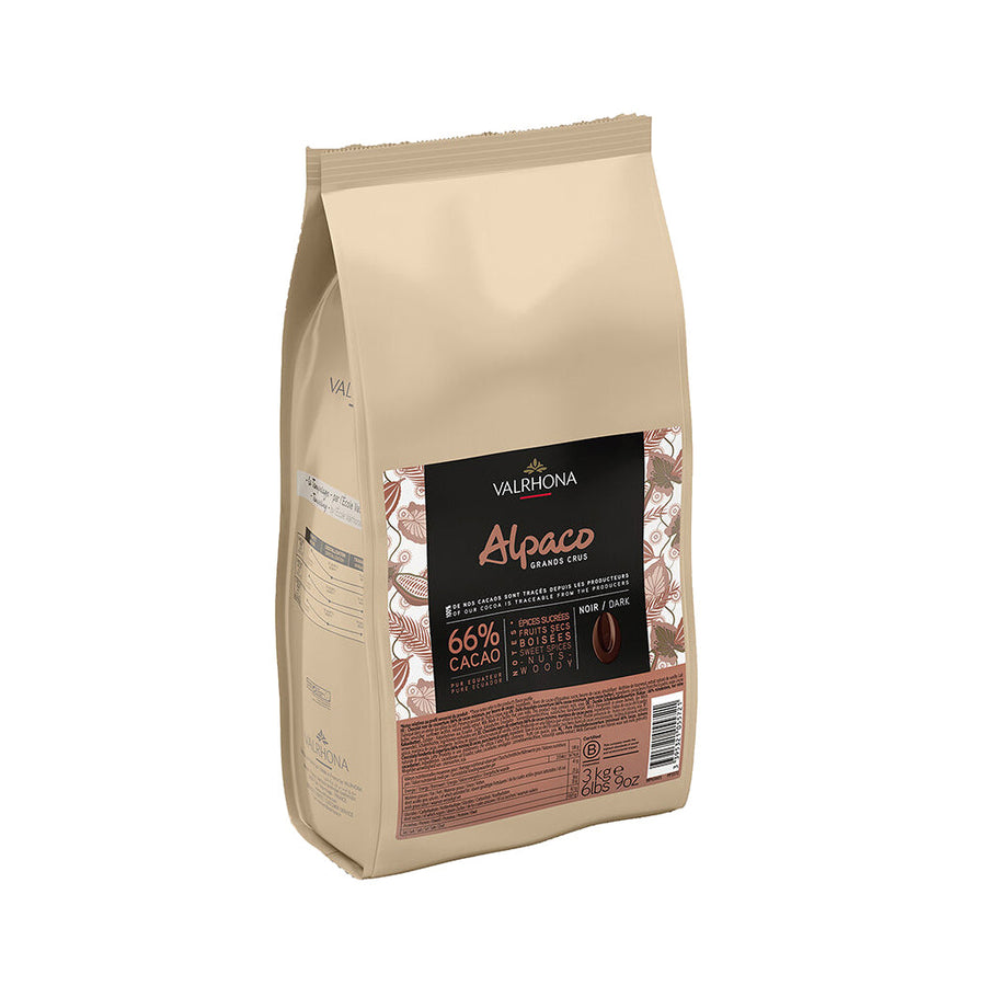 VALRHONA Alpaco 66% – Dark Chocolate Couverture - 3kg