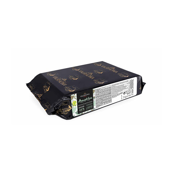 VALRHONA Amatika 46% – Vegan Milk Chocolate Block (3kg) - 3kg