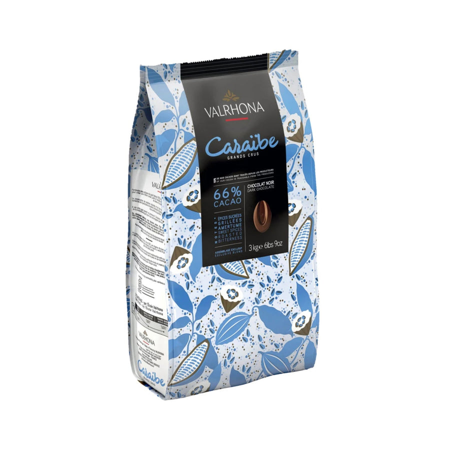 VALRHONA Caraibe 66% – Dark Chocolate Couverture - 3kg