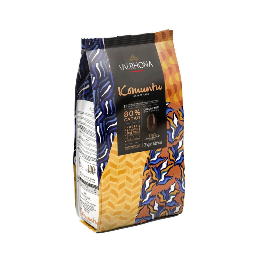 VALRHONA Komuntu 80% – Dark Chocolate Couverture - 3kg