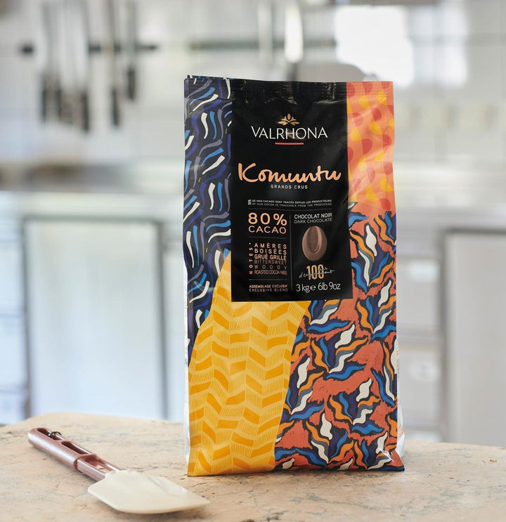 VALRHONA Komuntu 80% – Dark Chocolate Couverture - 3kg