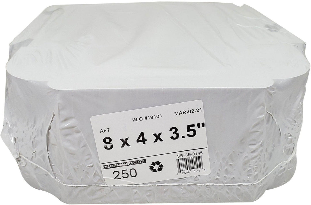 EB - White Cake Boxes - 8x4x3½