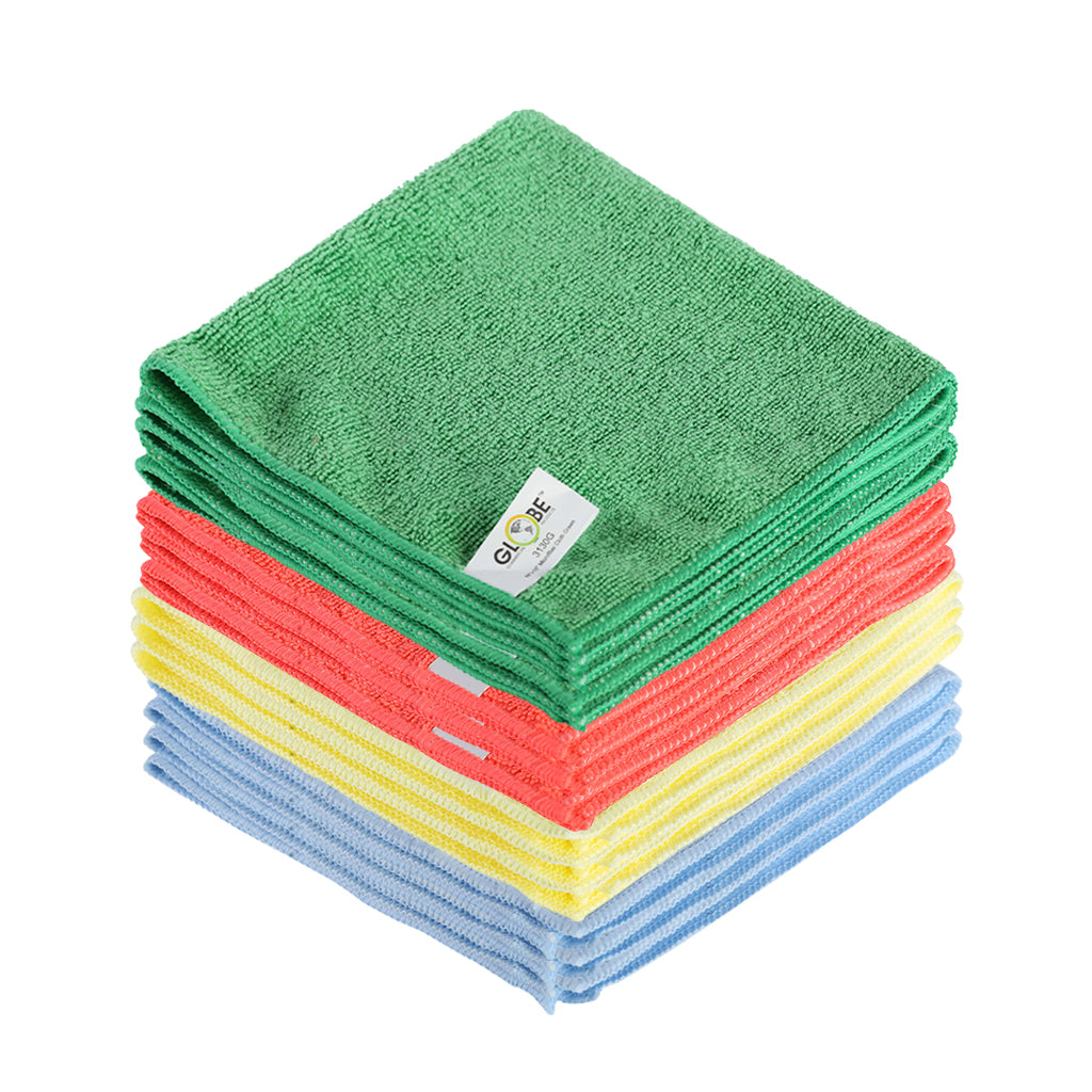 14 Inch X 14 Inch 240 Gsm Assorted Retail Microfiber Cloths - Sold By The Case