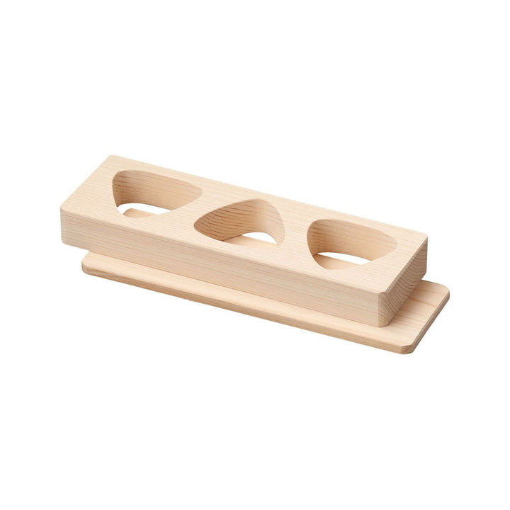 Onigiri Mold – Hinoki Wood 3-Cavity Japanese Rice Ball Maker - Canadian Distribution - Ships Free Within Canada on Orders Above CAD $199